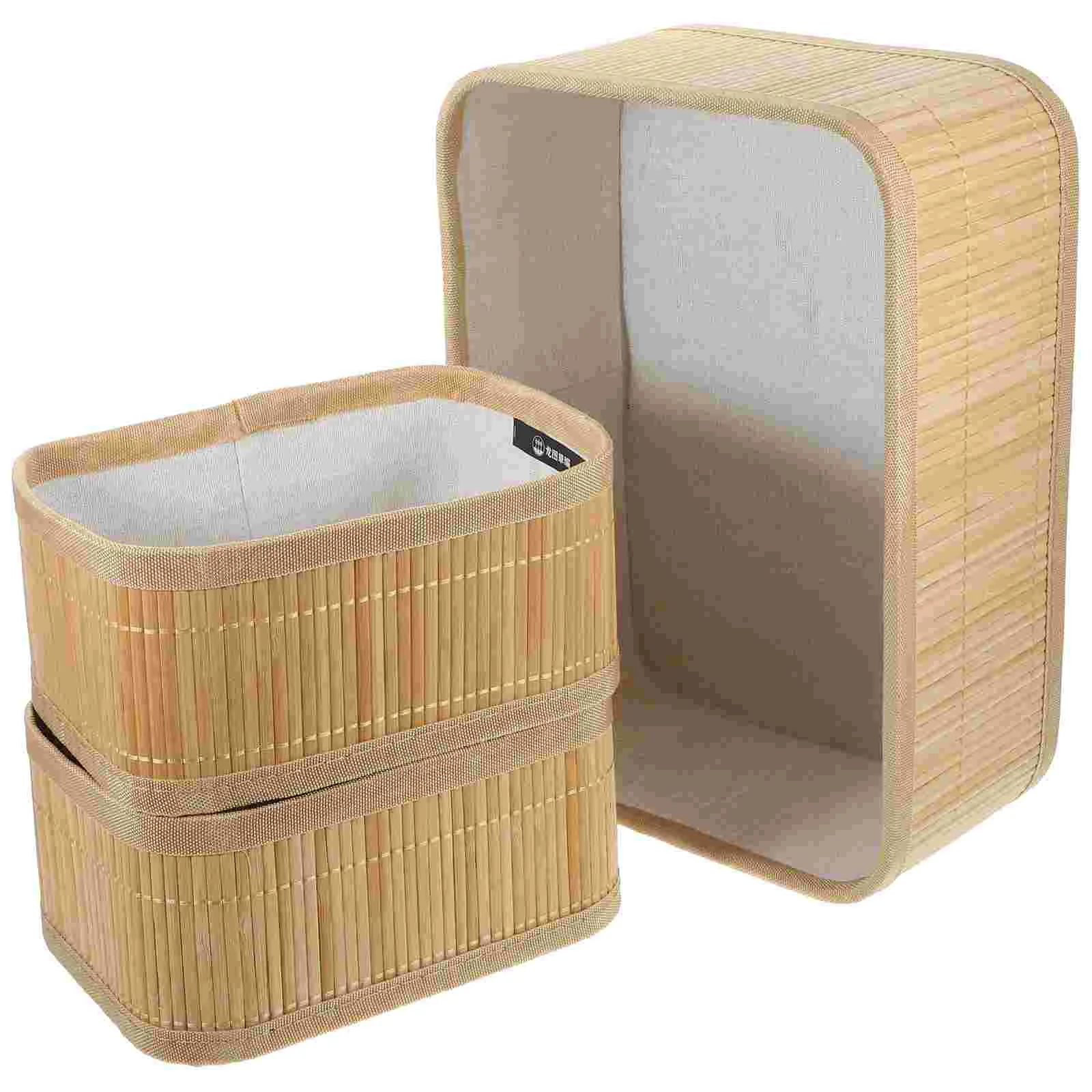 

3 Pcs Bamboo Storage Basket Organizing Toys Case Home Weaving Sundries Seagrass Baskets Clothes Multipurpose Indoor Woven