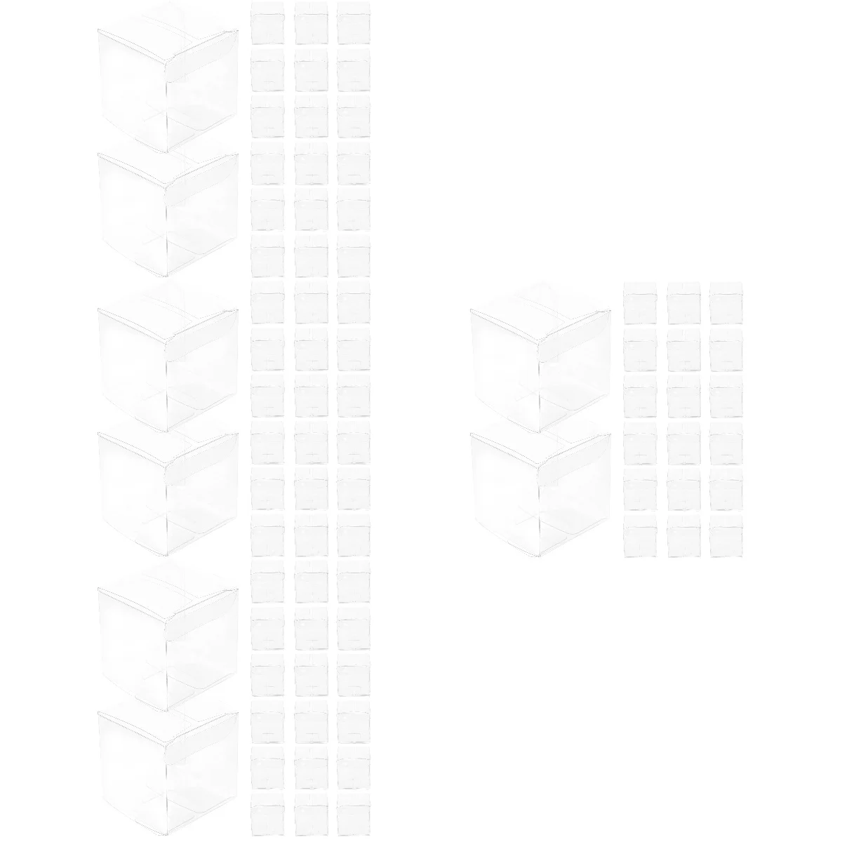 

100 шт., прозрачная коробка, пластиковый контейнер, держатель для подарков, портативный контейнер для шоколада, держатели из ПВХ