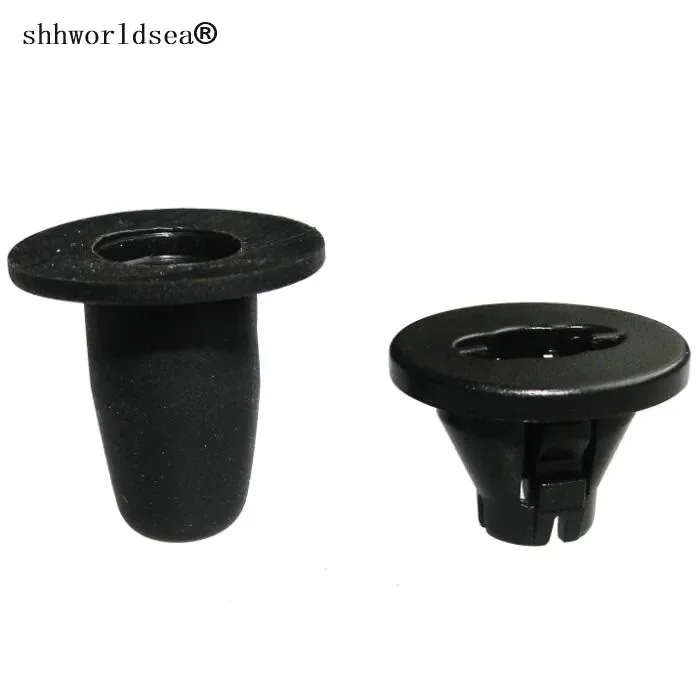 Shhworldsea 100 шт. пластиковая застежка и зажим черный с черным мягким резиновым