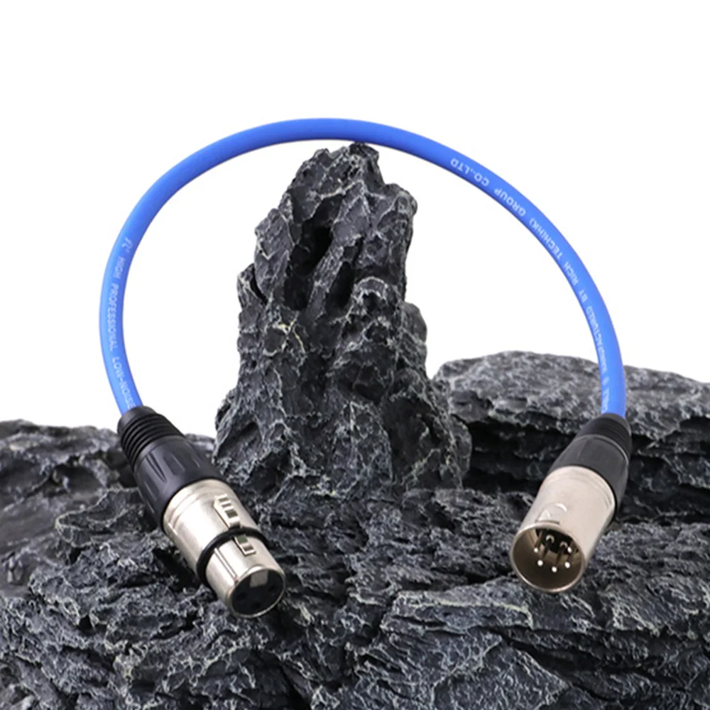 Кабель XLR 3-контактный Переходник мама-5-контактный папа сбалансированный