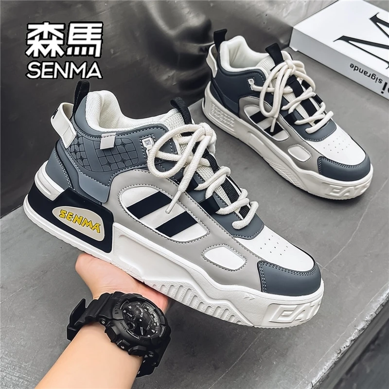Senma Men's Shoes Autumn and Winter 2024 New Trendy All-Match Casual Sneakers Student Platform Increased by Sneaker