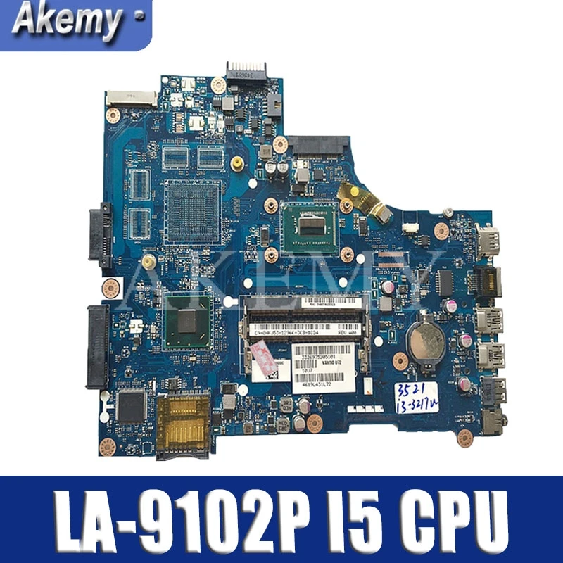 

VAW11 LA-9102P REV: 17 de 1.0 For DELL Inspiron 3721 5721 Laptop Motherboard CN-03WVDR 03WVDR I5-3337U CPU mainboard originais