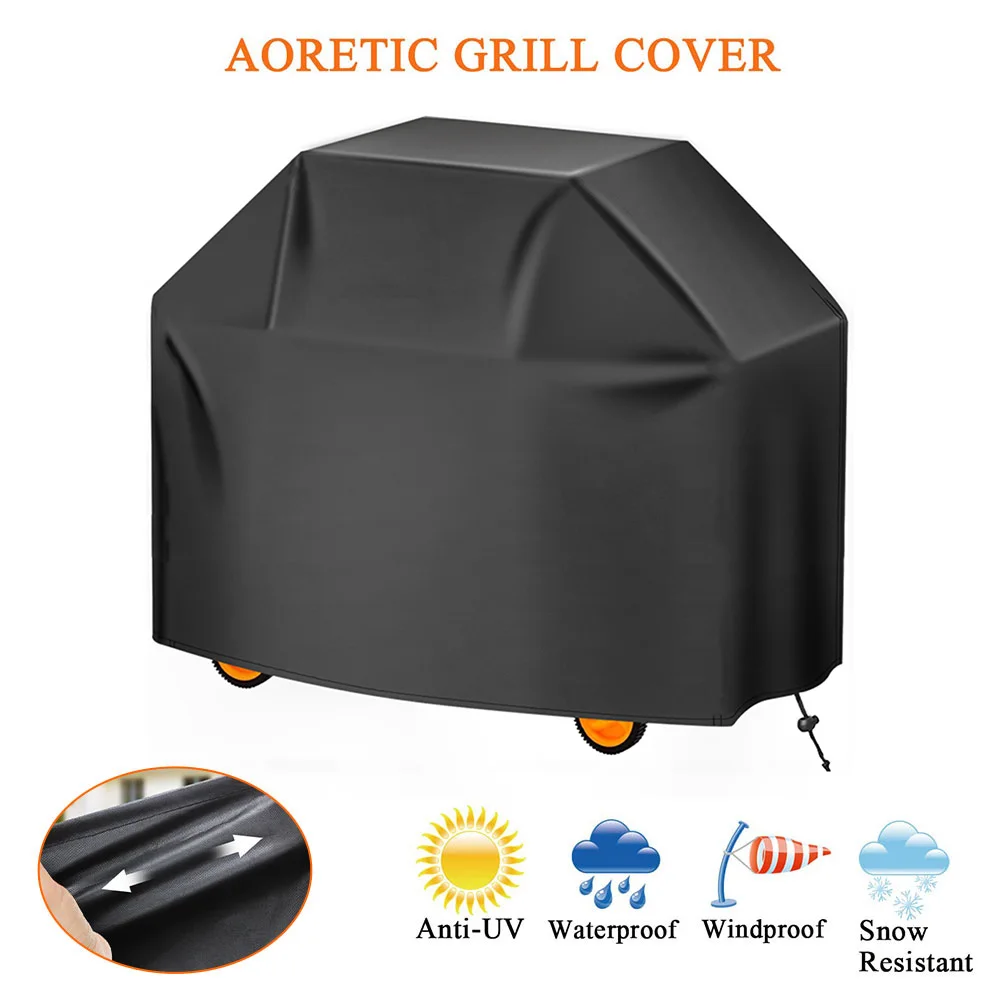 

BBQ Grill Barbeque Cover Anti-Dust Waterproof Weber Heavy Duty Charbroil BBQ Cover Outdoor Rain Protective Barbecue Cover