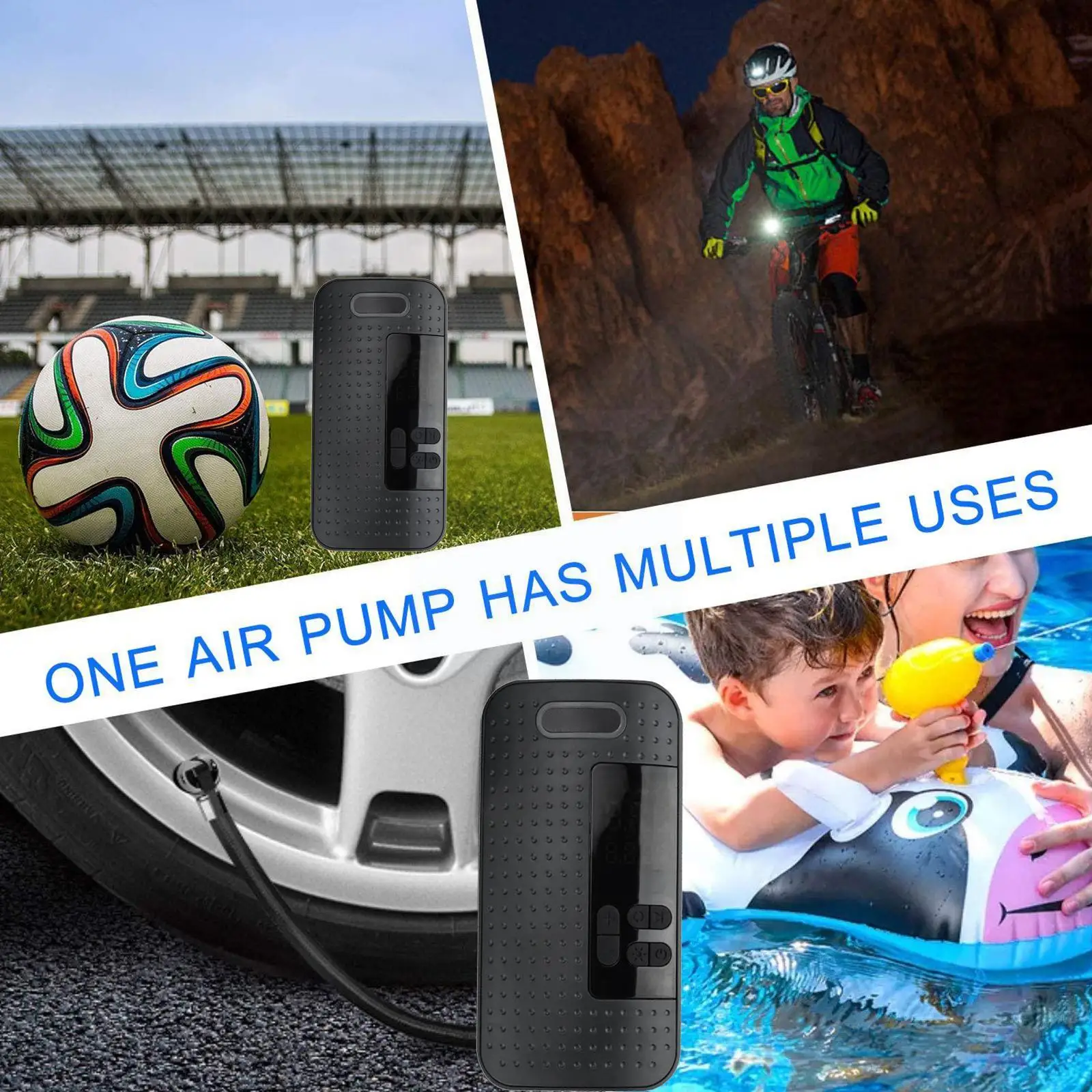 

Car Electrical Air Pump Fast Inflation 2000mAh Portable Wireless 60W ball Compressor Motorcycle Tire Bicycle Air Inflator R0N6