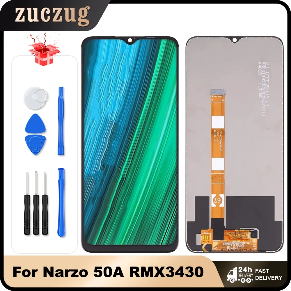 

ЖК-дисплей 6,5 дюйма для OPPO Realme Narzo 50A, детали для замены для Narzo 50A RMX3430