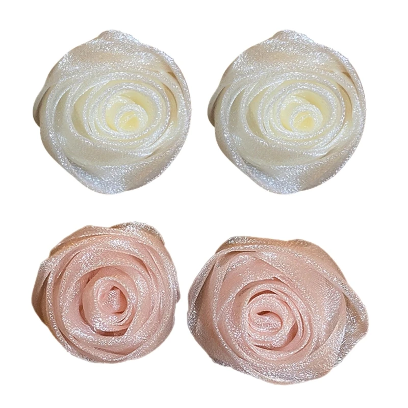 

Rose Cloth Earring Valentines Day Gifts Flower Stud-Earrings Jewelry Decorations DropShip