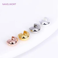 Открытые обжимные бусины NAVELWORT 18K позолоченные