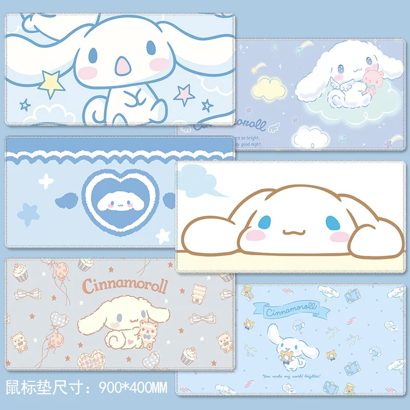 Sanrios Kuromi Cinnamoroll kawaii Cartoon Large Mouse Pad Anime Doll Computer Keyboard Desk Mat Mouse Carpet Table Deskpad Gifts