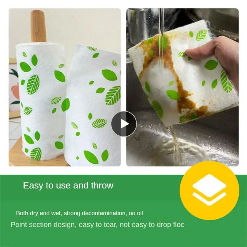 

Disposable Kitchen Paper Lazy Dry Cloth Household Rag Printing Dish Towels