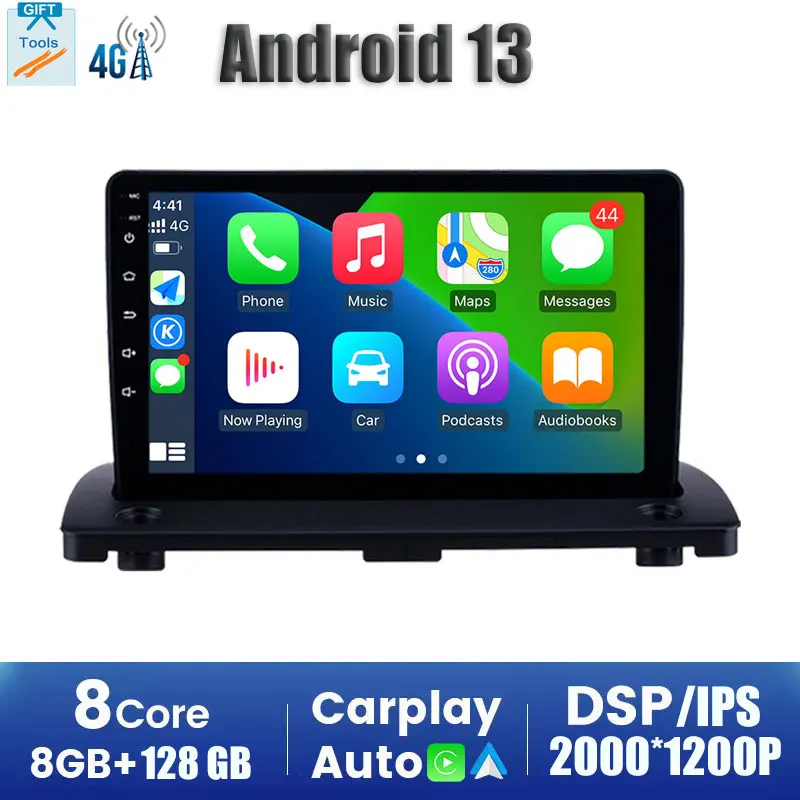 

Carplay Android 13 автомобильный радиоприемник, мультимедийный стереоплеер, Wi-Fi, GPS-навигация для Volvo XC90 2004-2014, головное устройство