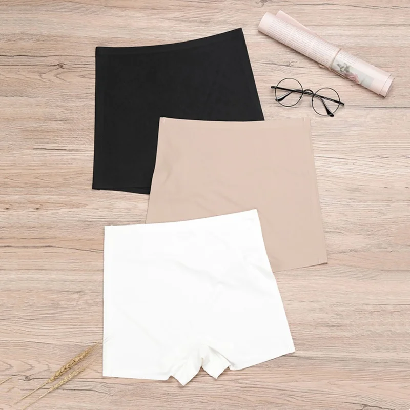 Женские безопасные короткие брюки OOAWITLL атласные бесшовные брифы из ледяного