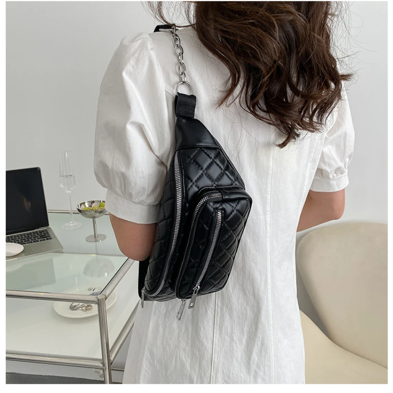 Women's Waist Bag Pu Leather Crossbody Belt Bags Designer Fanny Pack for Women 2023 Hip Sack Phone Bum Chest Bags Fashion Belly