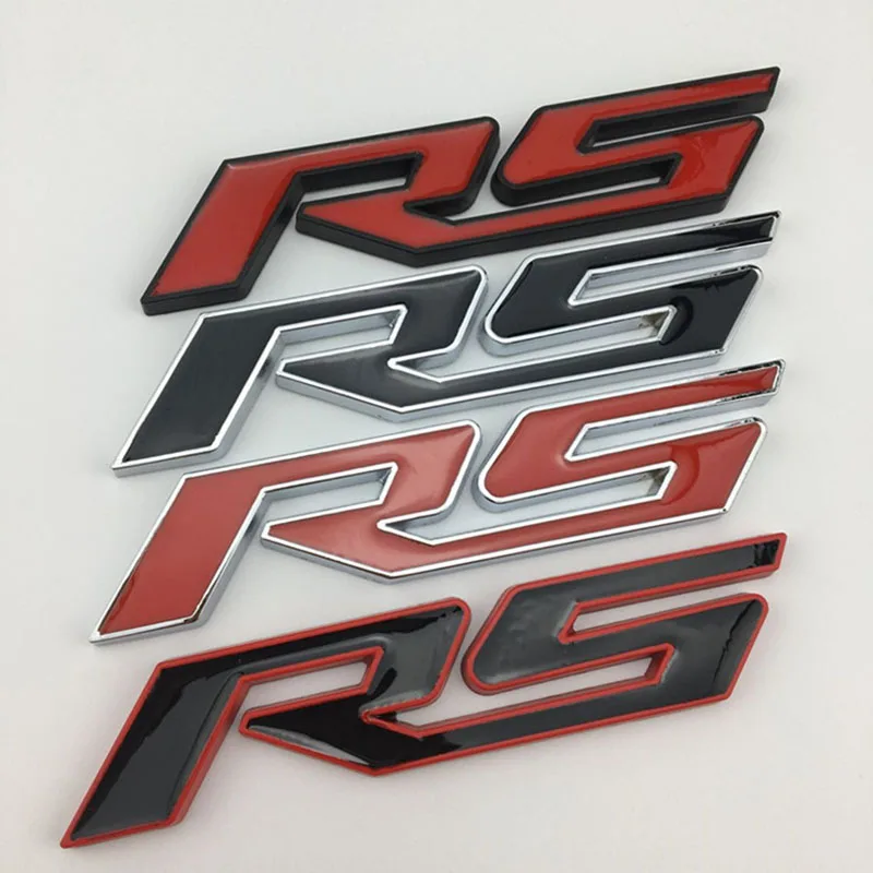 

3D Metal Car Styling for RS Logo Emblem Rear Trunk Sticker for Chevrolet Aveo Cruze Malibu Captiva Lacetti Camaro Sail Trax