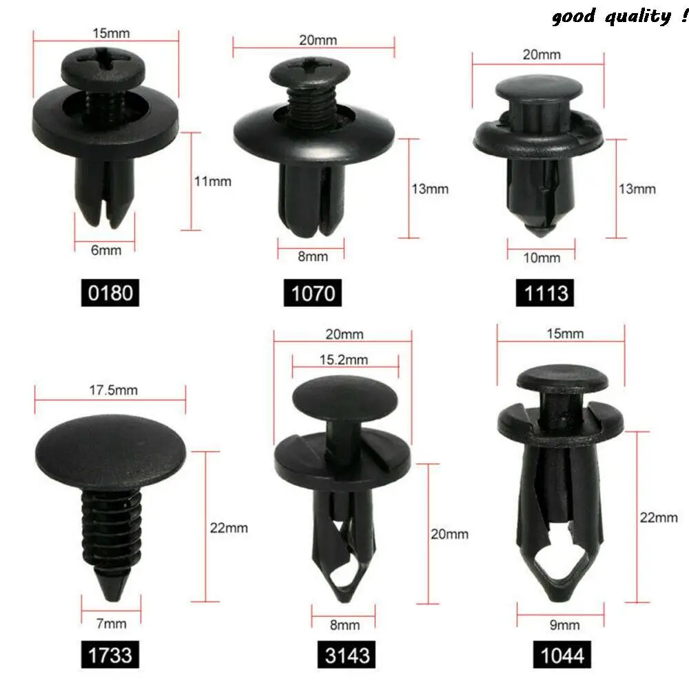6 Size 60Pcs Auto Fastener Clips for Chrysler Aspen Pacifica PT Cruiser Sebring Town Country |