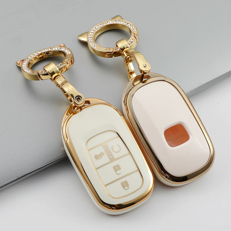 

4 3 2 Buttons TPU Phnom Penh Car Key Cover Case Shell For Honda Civic 2022 2023 Protector Holder Fob Keyless Accessories