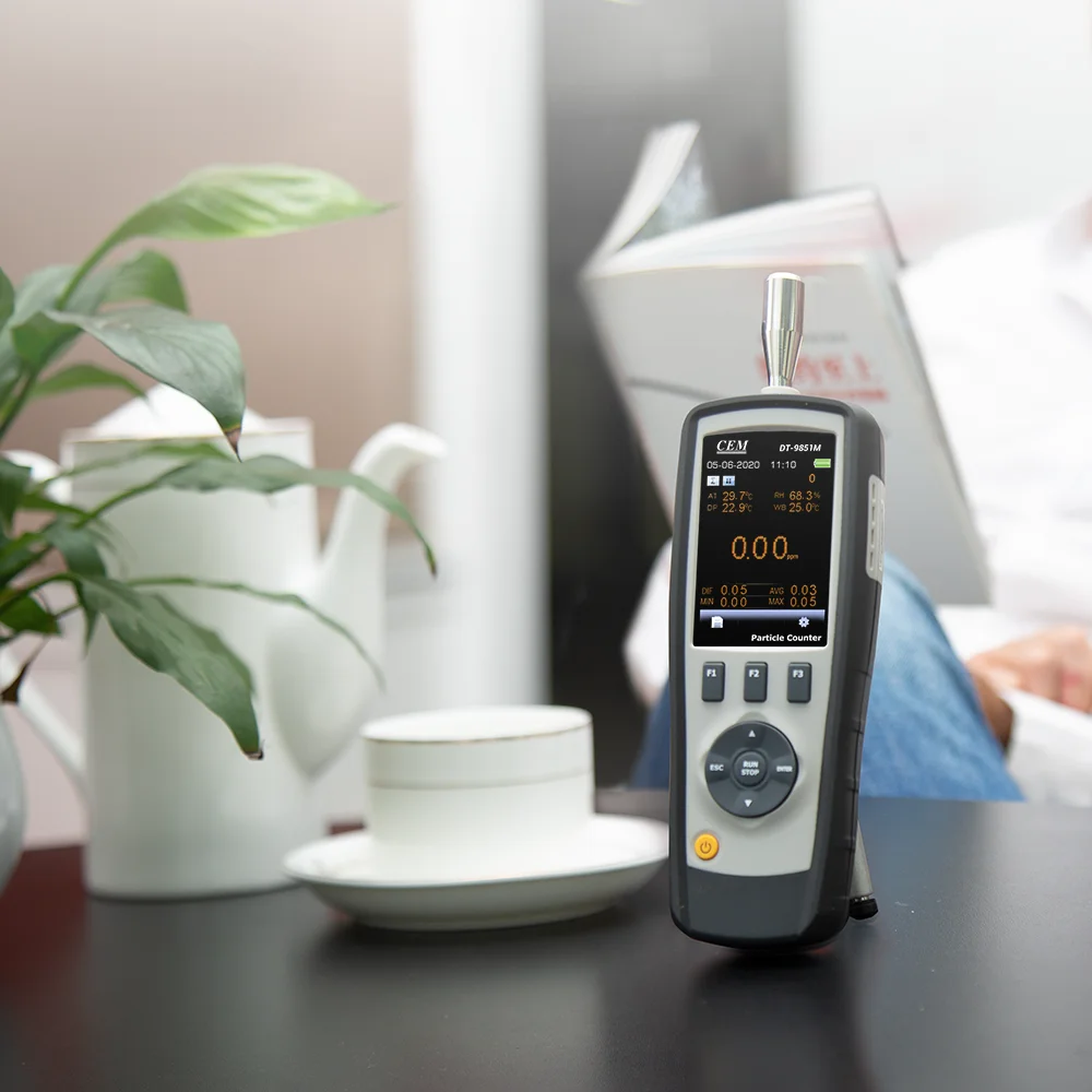 

CEM DT-9851M Gas Detector Air Quality Meter Air Laser Particle Counter