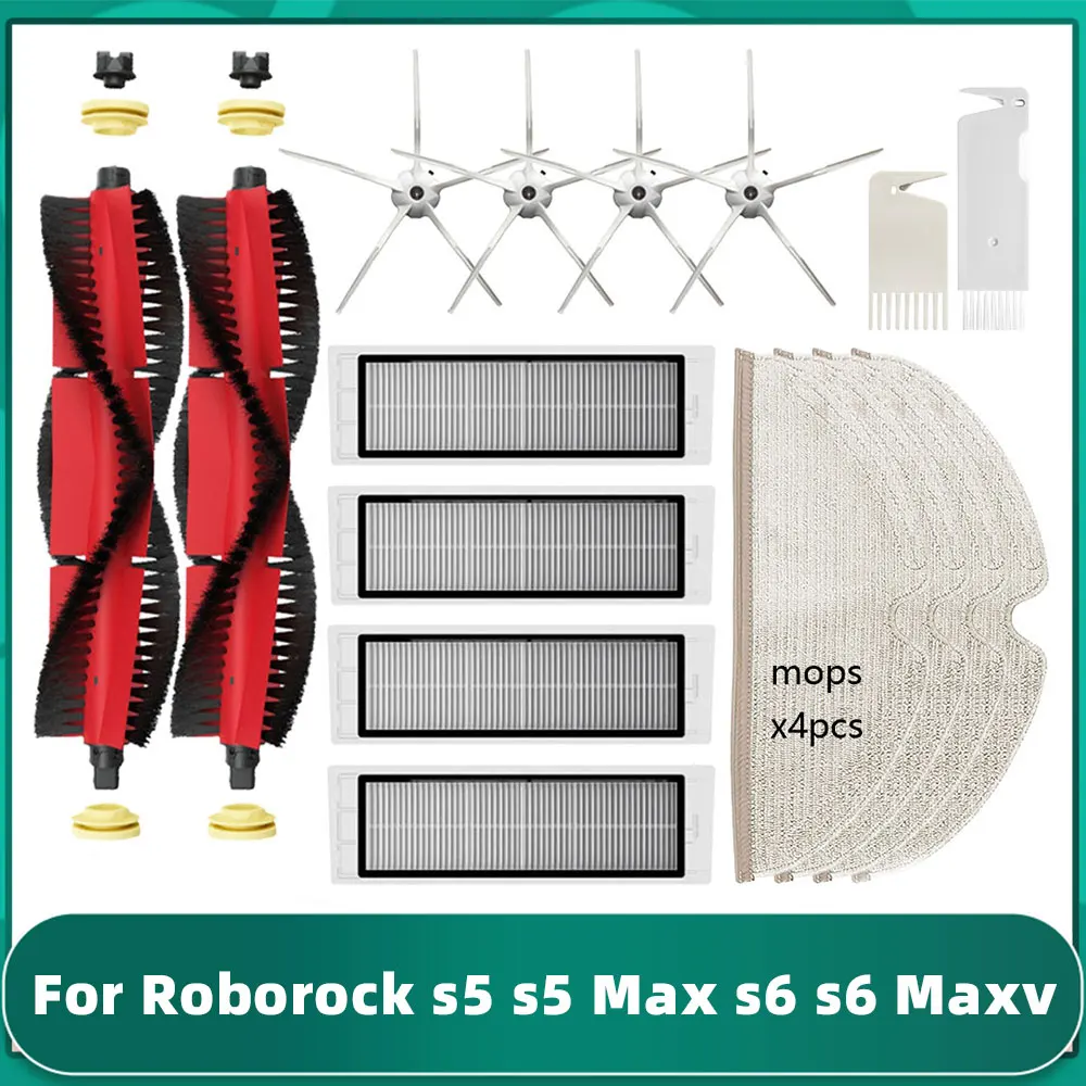 

HEPA Filter Roller Main Side Brush Mop Replacement Parts for Xiaomi Roborock S5 Max S50 S55 S6 MaxV Pure Robot Vacuum Cleaner
