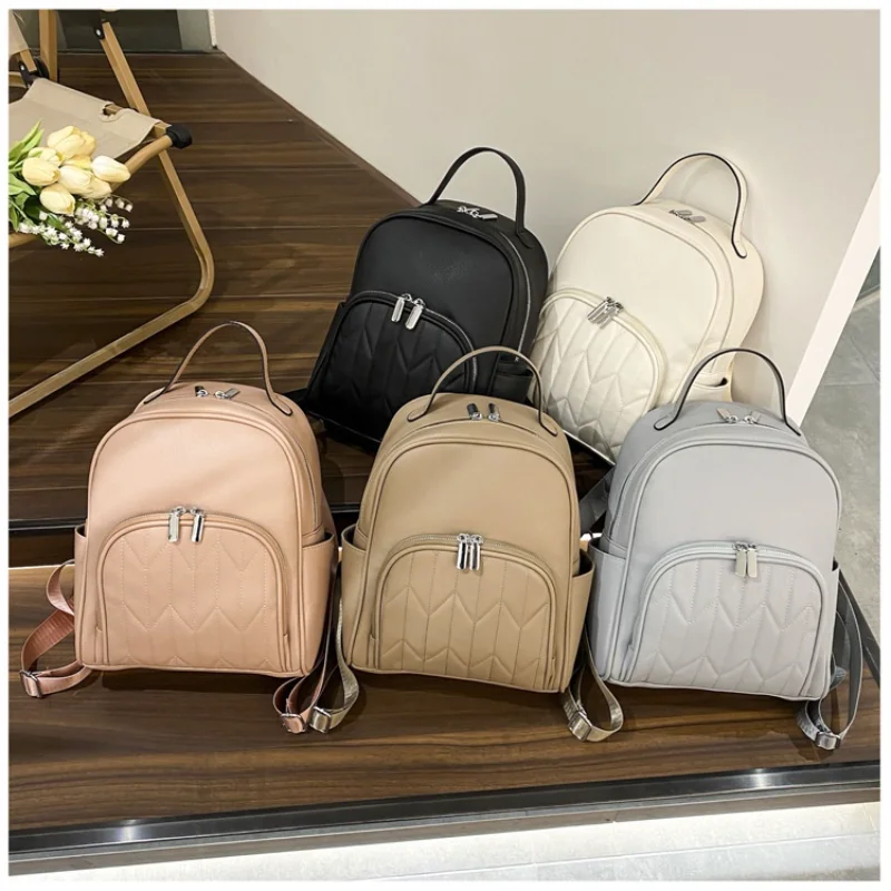 

Fashion Luggage &BagsNew Fashion Casual Pu Backpack Ladies Travel Large Capacity School Bag
