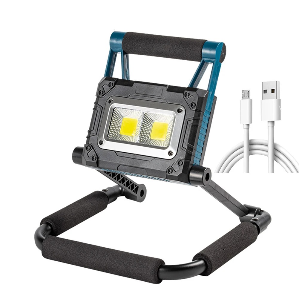 

Powerful Spotlight Portable Work Light LED Rechargeable Waterproof Outdoor Lamp Power Bank Lantern for Outdoor Camping by 18600