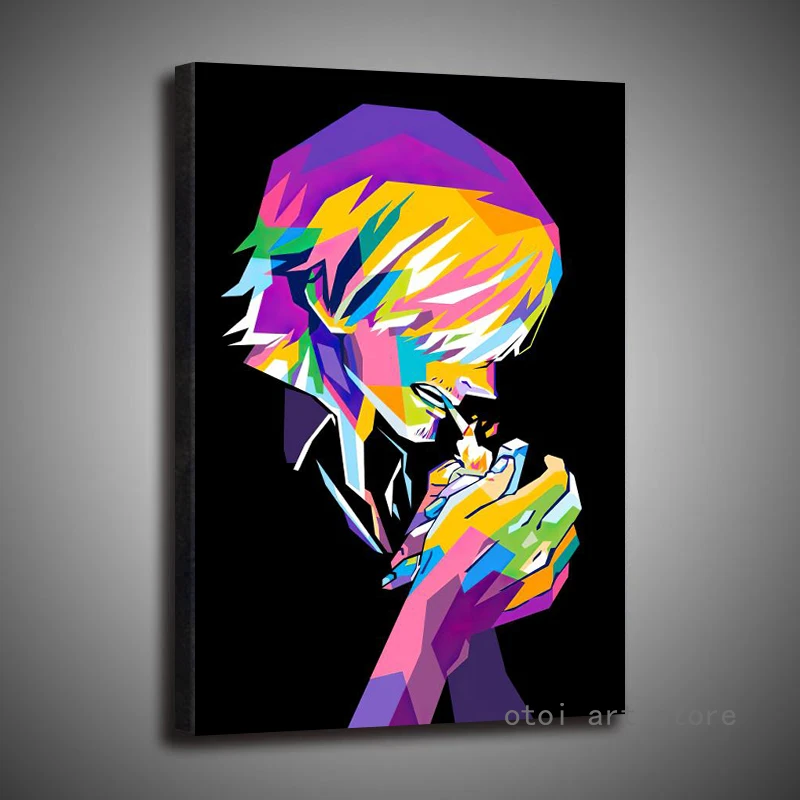 Постер Sanji в классическом японском стиле аниме цельный холщовая живопись