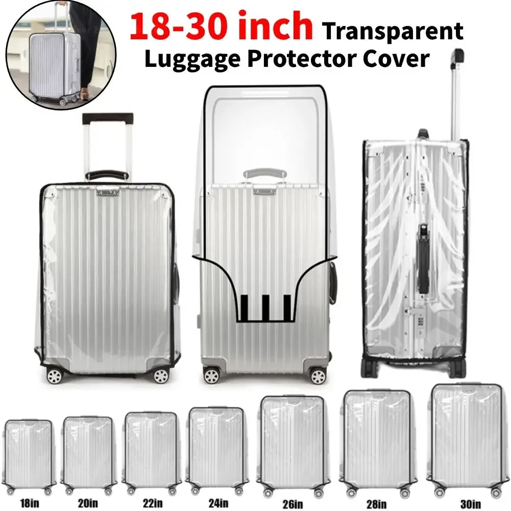 

Luggage Cover Waterproof Protector Cover Rolling Dustproof Transparent Suitcase 18-30inch Luggage Suitcase Cover Cover Protector