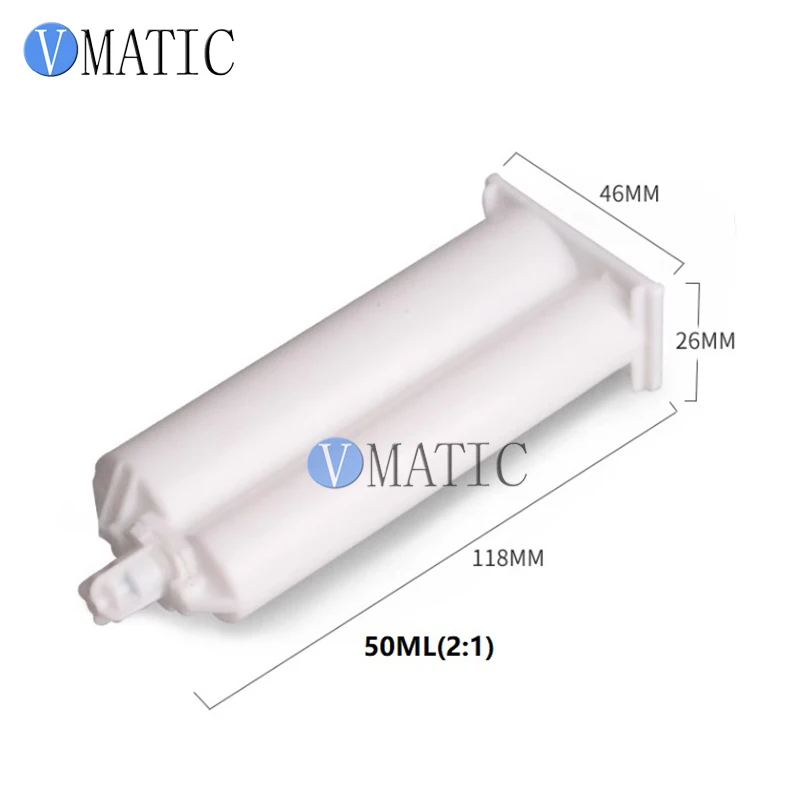 Бесплатная доставка, пистолет для смешивания эпоксидной смолы, шприц для смешивания 50 куб.см, 50 мл, соотношение 1:1, 2:1, 4:1 и 10:1, пластиковый картридж для дозирования клея