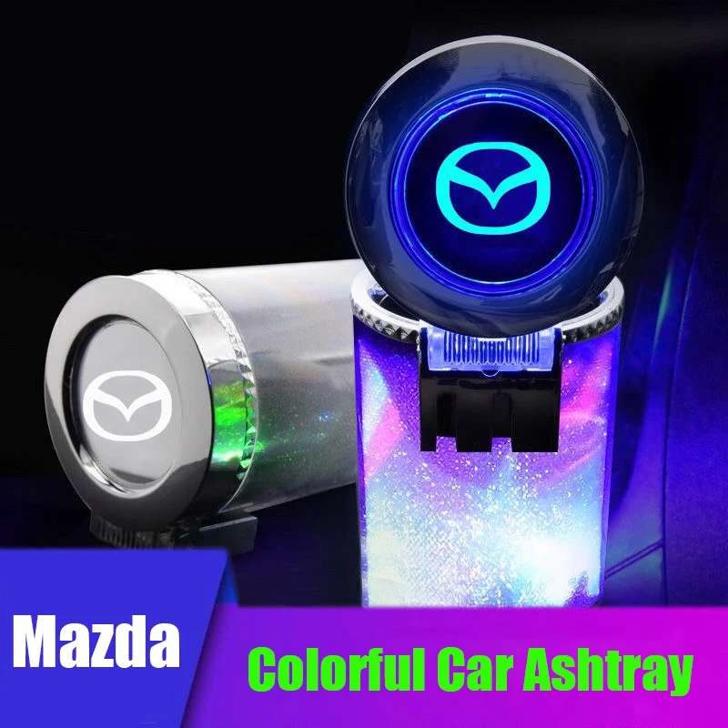 

Разноцветная автомобильная пепельница, подстаканник для хранения для Mazda Atenza Cx9 Cx7 Cx5 Rx8 Rx7 Mx3 Mx5 Speed Axela 3 5 6 323 626, автомобильные аксессуары