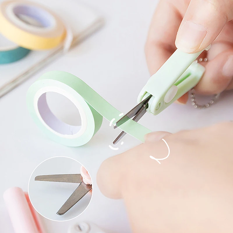

Mini Portable Cutting Safe Scissors Clipper for Multipurpose Office School Supplies Craft Sewing DIY Scrapbooking