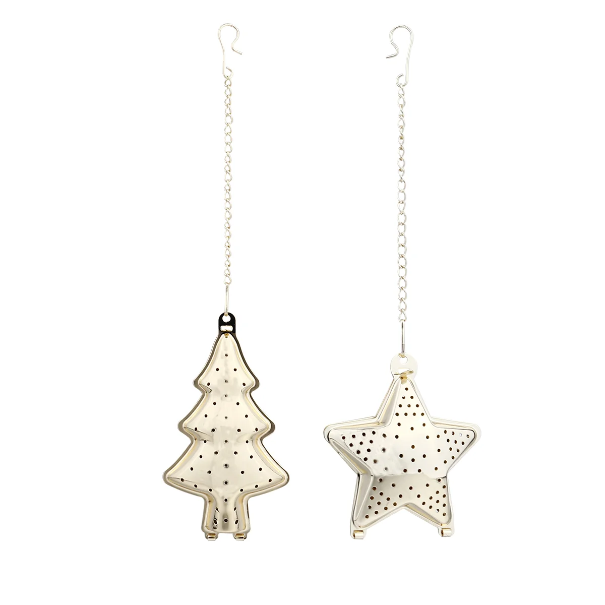 

Tea Strainer Infuserfilter Loose Steel Stainless Filtersleaf Christmas Star Steeper Chaindiffuser Strainers Reusable Coffee