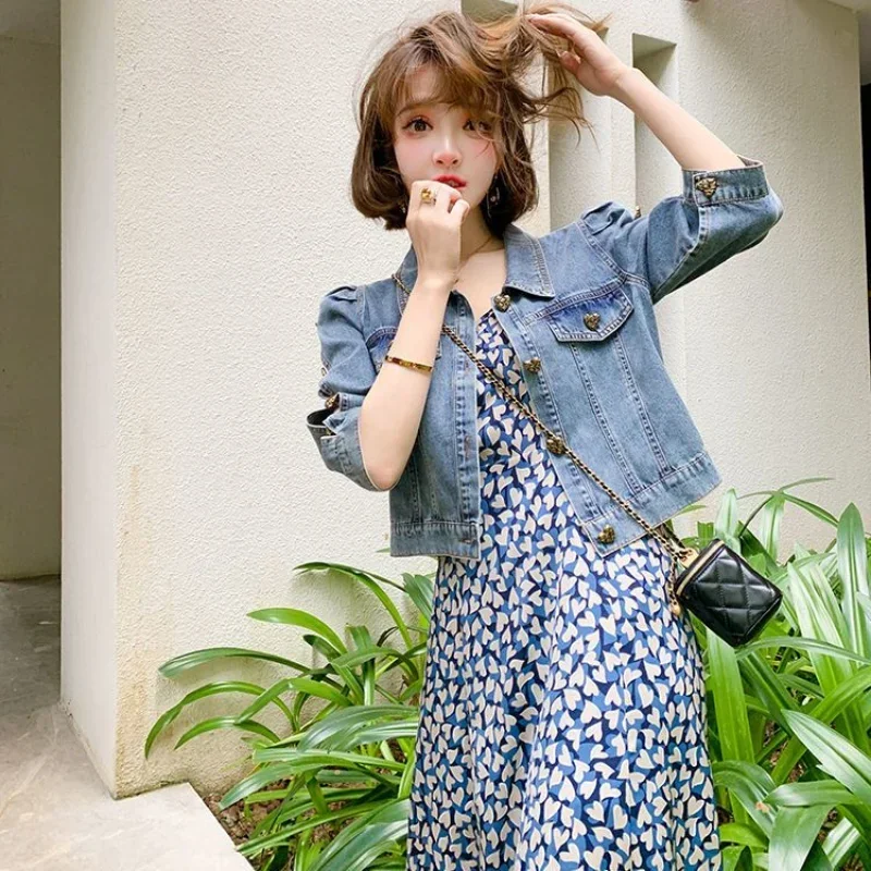 Верхняя одежда женские джинсы пальто короткие джинсовые куртки весенне-осенняя