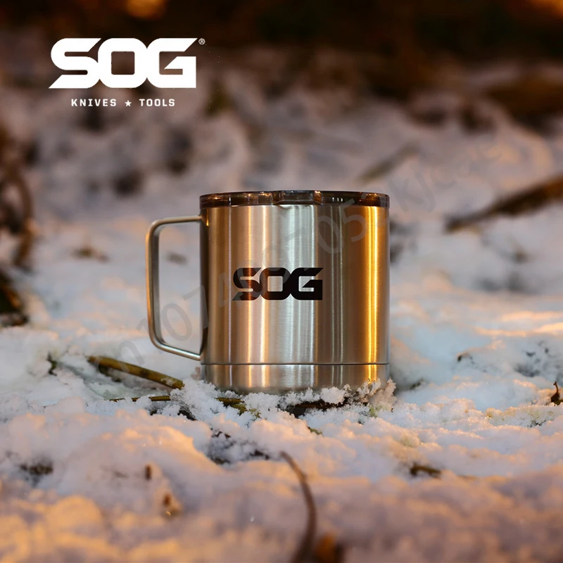 

Двухслойная кружка из нержавеющей стали SOG, 410 мл, 304, питьевая емкость с защитой от падения, доступно в четырех цветах