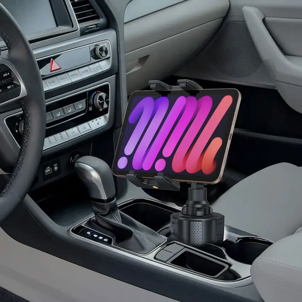 

[Upgraded] Car Cup Holder Tablet Phone Mount Adjustable Arm for 4.7" to 12.9" Tablet & Phone Universal 360° Car Phone Holder