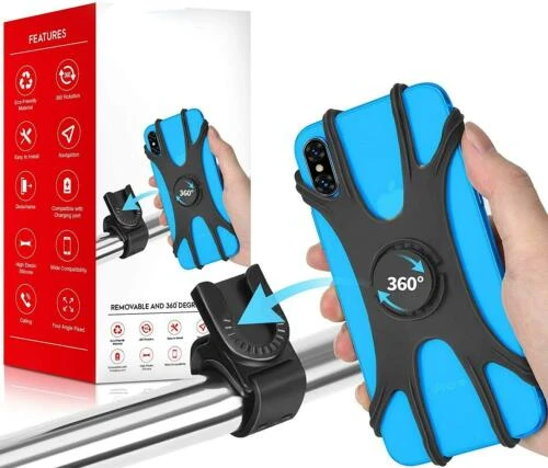 

BIKE SCOOTER MOBILE PHONE HOLDER 360° 4" TO 6.5" MOUNT BICYCLE HANDLE BAR