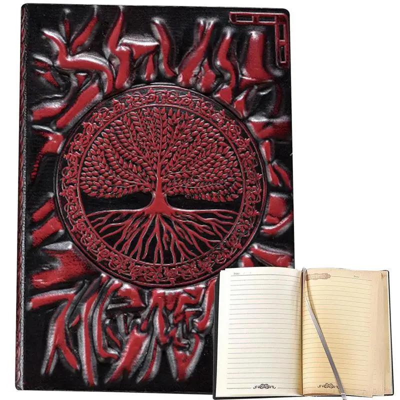 

Embossed Tree-Of-Life Journal Vintage PU Leather Sketchbook Beautiful Journal With Embossed Tree Birthday Gifts For Women & Men