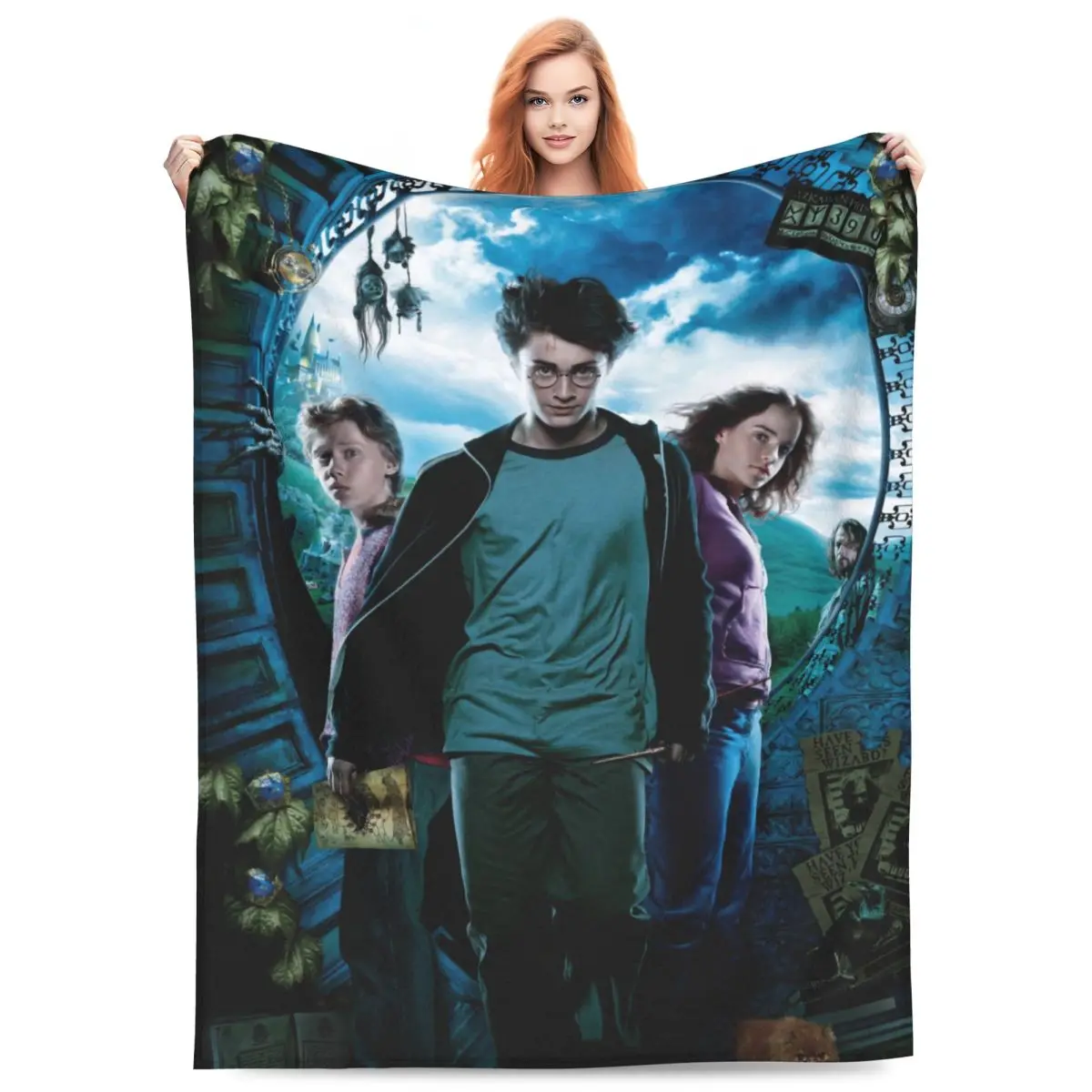 The Prisoner Of Azkaban Blanket Harryed Pottered Decorative Flannel Throw Super Warm Quality Bedspread Birthday Present