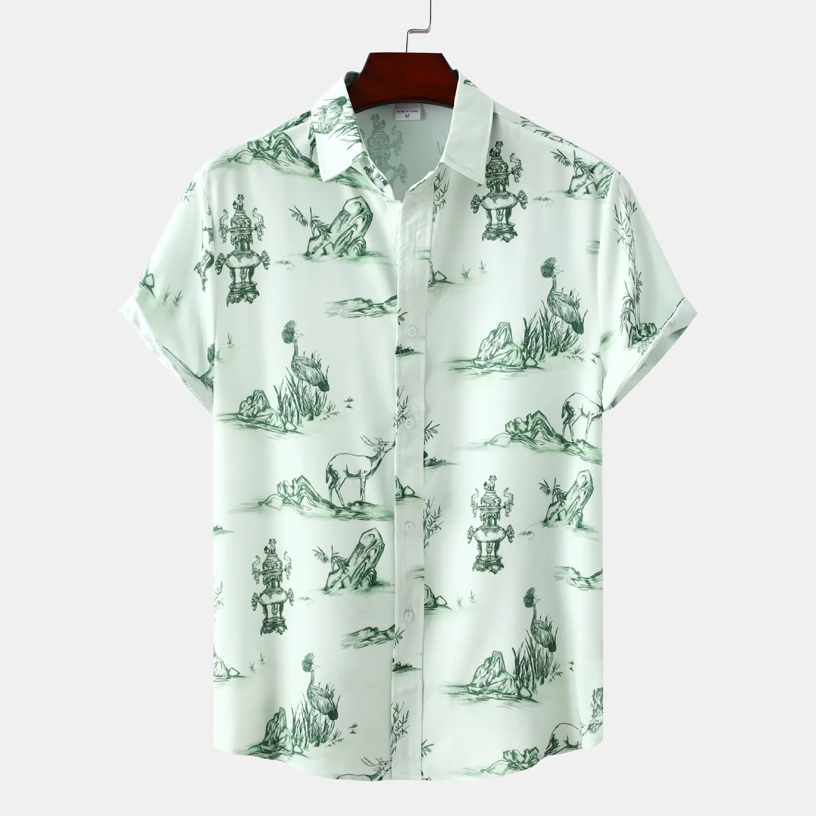 

Men's Shirt Summer Hawaiian Floral Shirt Plant Pattern Beach Top Casual Street Vacation Harajuke Clothing