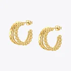 Женские многослойные серьги-гвоздики из нержавеющей стали