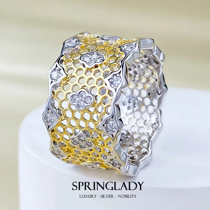 

Драгоценный камень с сапфировым камнем для лаборатории, позолоченное золото 18 карат, тонкое серебряное кольцо для женщин, драгоценности