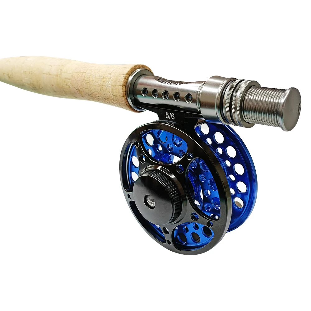 Newbility 7ft 8ft 9ft 4 sections fly fishing line rod CNC reel aluminium alloy combo