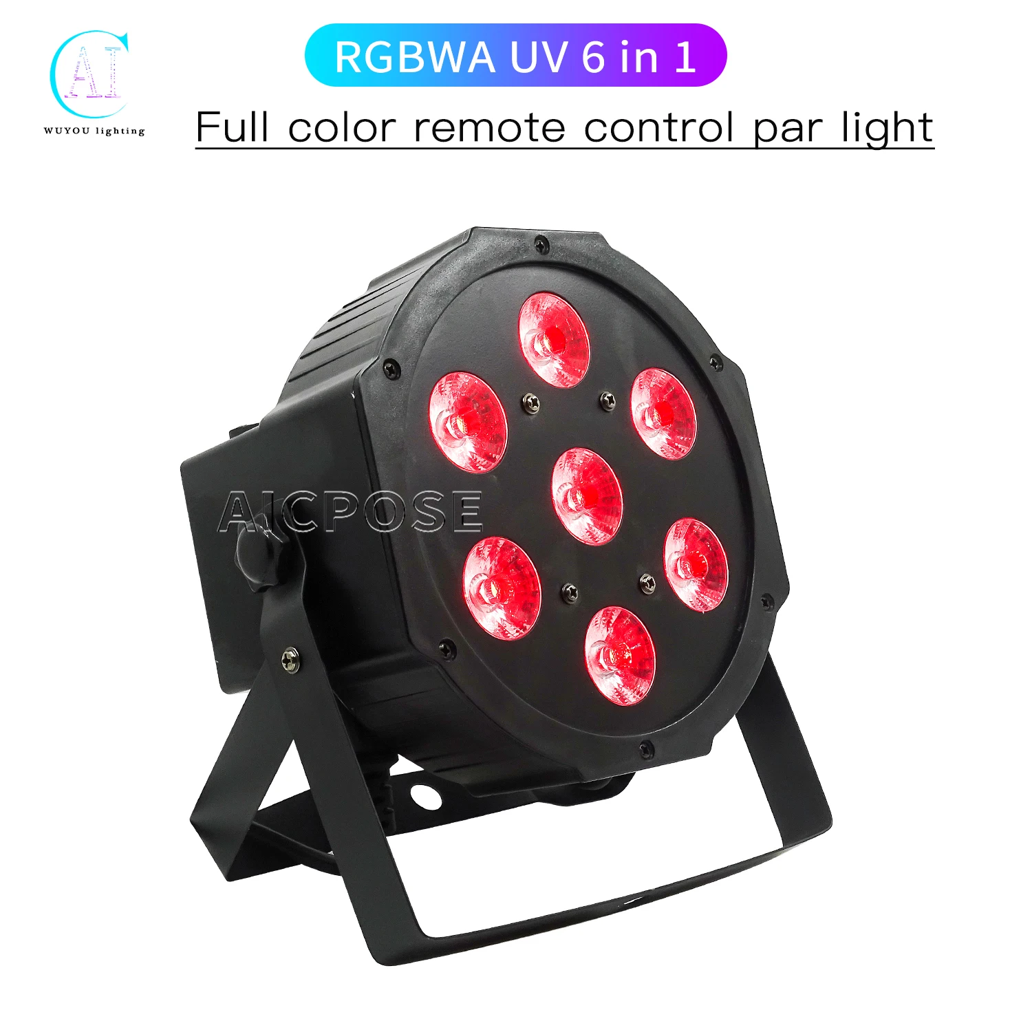 

7X12W RGBW/7x18W RGBWA+UV LED Flat Pa Light Remote Control Ultra Quiet Fan Family Birthday Party Theater Wedding DJ Dico