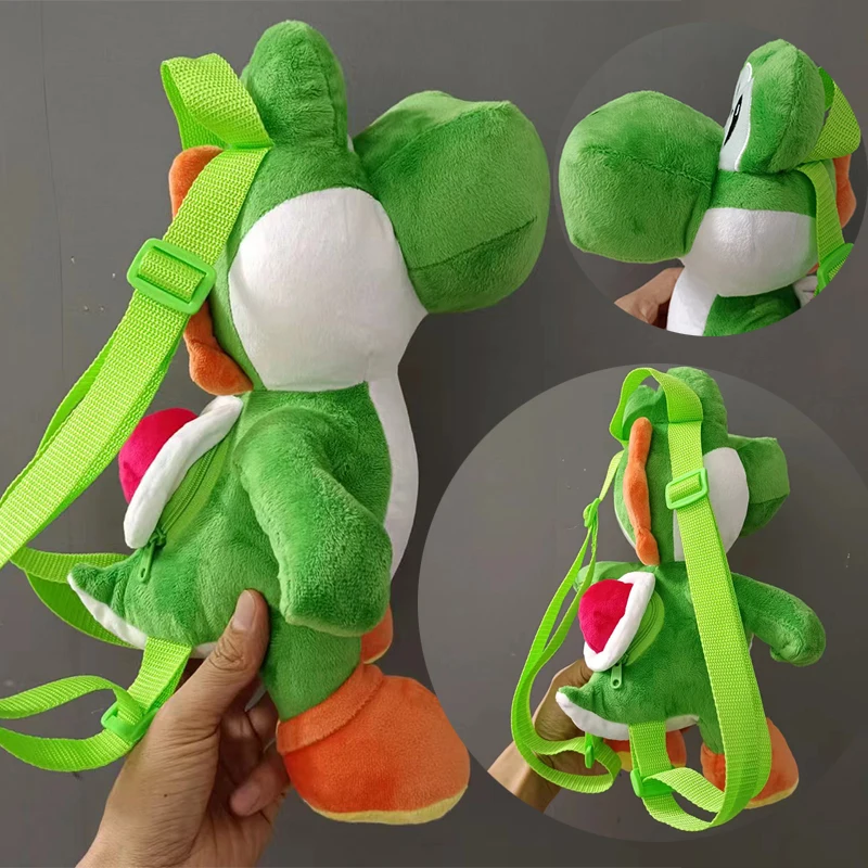Рюкзак для Super Mario Bros Yoshi с аниме кавайная кукла меховая школьная сумка Детская