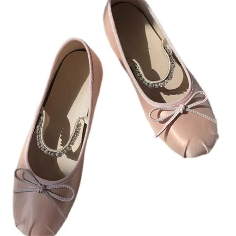 Туфли женские на цепочке с кристаллами квадратный носок узлом-бабочкой