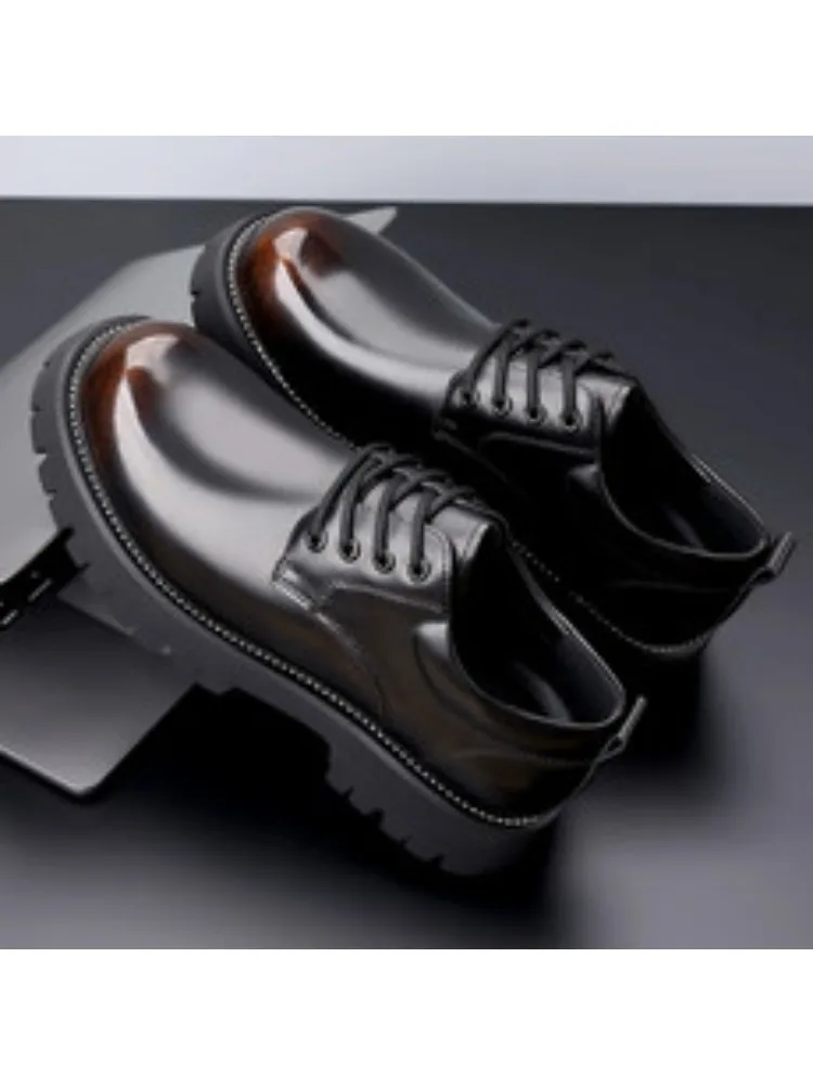 ENLEN &amp BENNA Мужская Повседневная Деловая Обувь В Стиле Ретро Кожаная Полированная