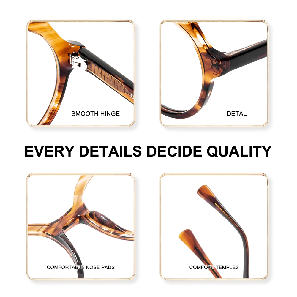 Круглые винтажные ацетатные оправы для очков мужчин и женщин ретро очки с полным