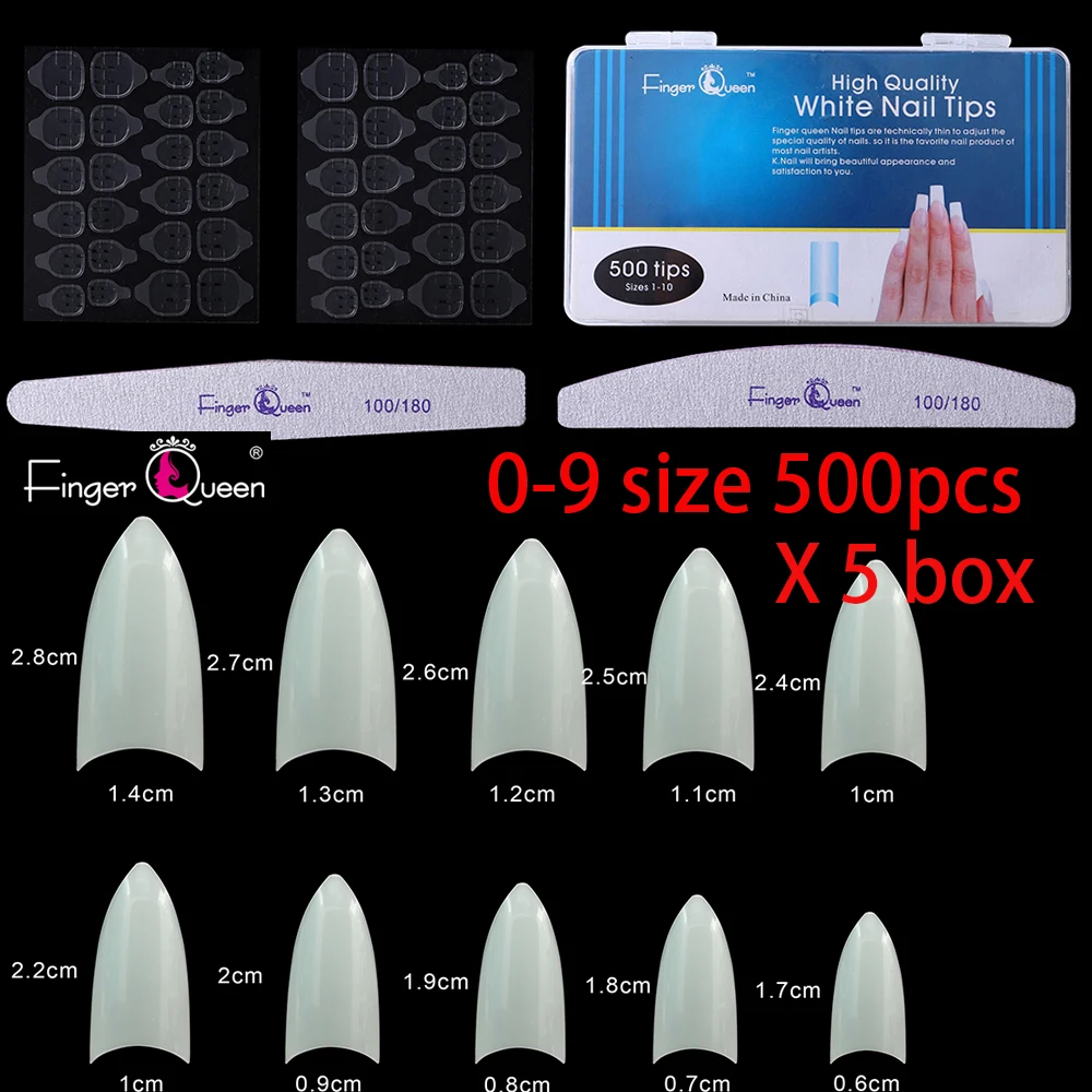 

2500PCS Nail Tips Natural Color Boxs Wholesale Acrylics False Nails Press on Forms for Nail Extension Items with Free Shipping