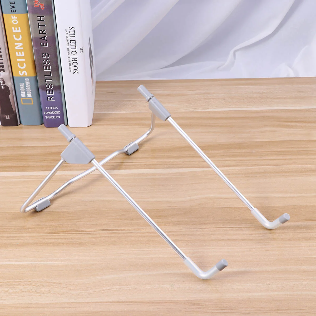 

Laptop Stand Metal Riser Holder Tablet Computer Wood Vertical Table Portable Notebook Screen