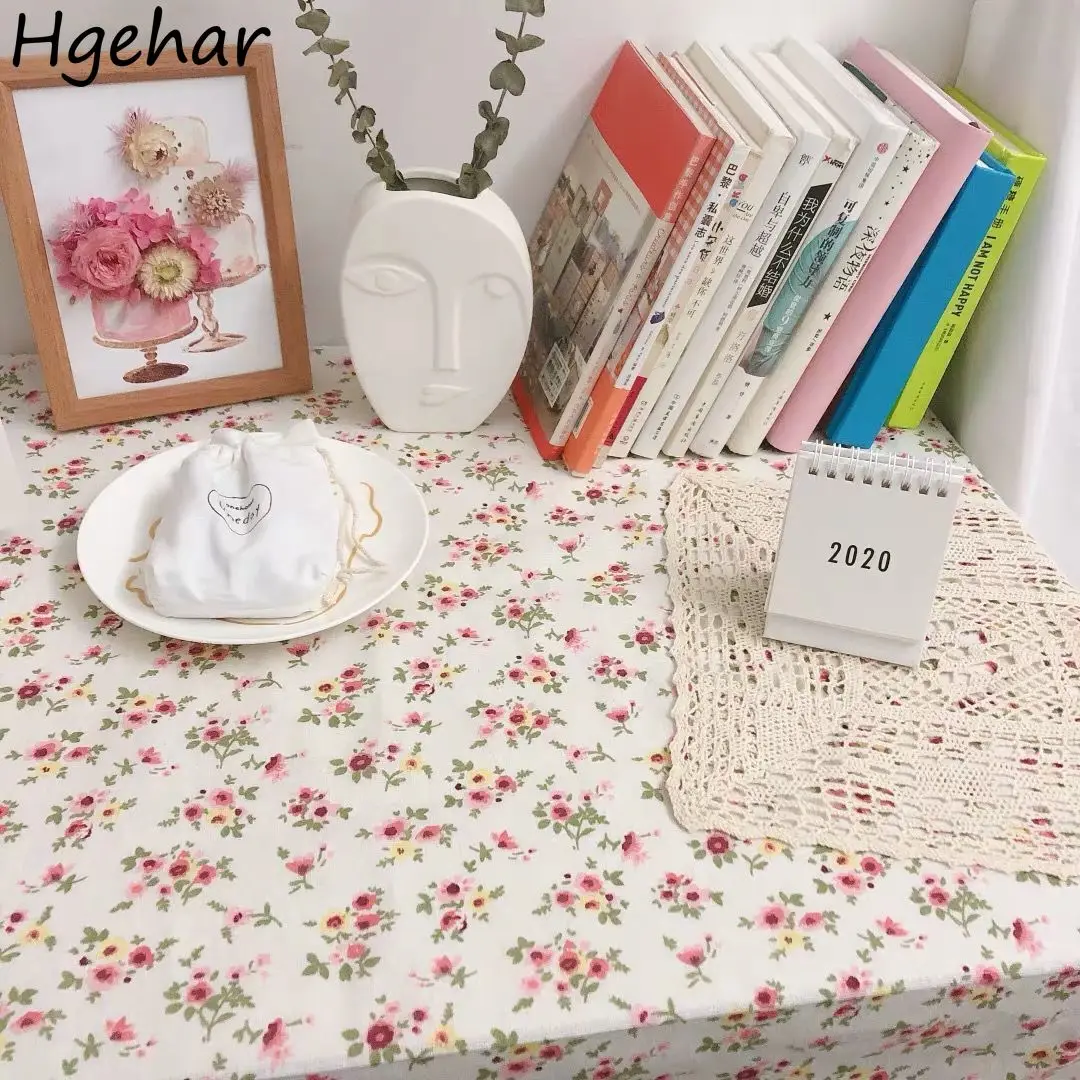 

All-Purpose Covers Rectangle Vintage Floral Tablecloth Dining Table Party Desk Cover Bedside Table Refrigerator Dust-proof Cover