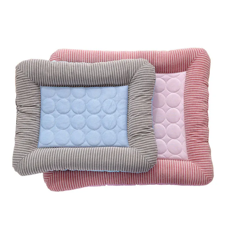

Summer Cool Mat Medium Small Dog Bed Kennel Cat Nesk Cushion Ice Silk Soft Breathable Cool Down Sleeping Pad Refreshing Ped Bed