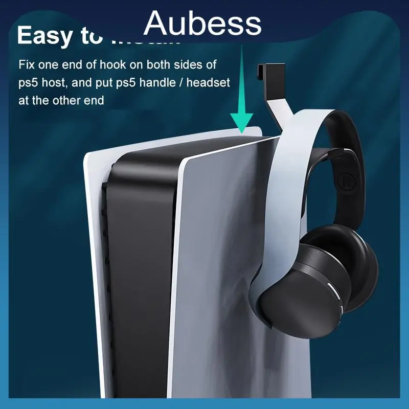 

Abs Stylish Hanging Bracket Easy To Use Headset Organizer Host Computer Perfectly Gaming Console Hanging Bracket 2023 30g White