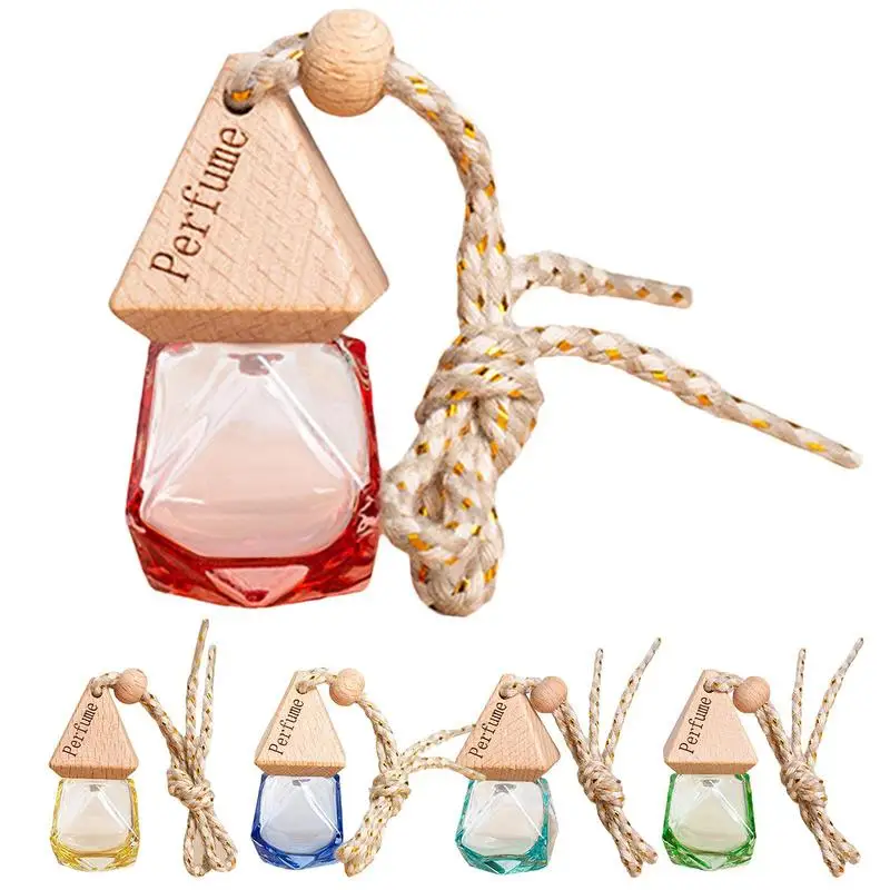 

Hanging Car Air Freshener Bottle Car Style Aromatherapy Ornamental Fragrance Glass Bottle For Essential Oils Air Freshening